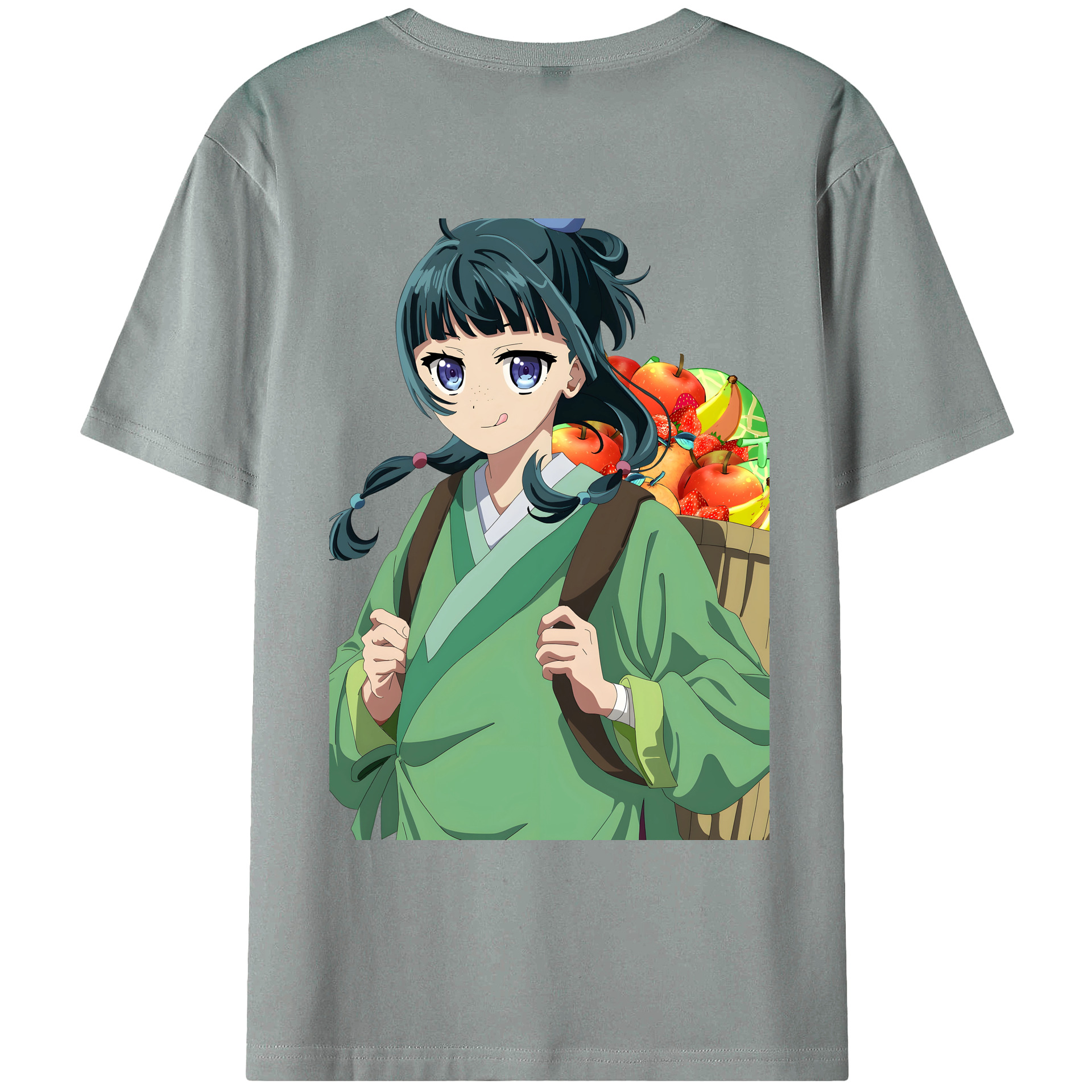 （画像用） 薬屋のひとりごと The Apothecary Diaries 綿100％ メンズ半袖Tシャツ（バックプリント） 通気性